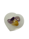 Heart Shape Selenite Charging Display Bowl Crystals Jewelry Dish Holder