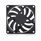 2x Black DC 12V Brushless Silent Computer PC Case Cooling Cooler Fans 80x80x10mm