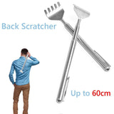 2x Extendable Telescopic Back Scratcher Metal Hand Claw Massager Pocket Clip