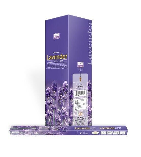 Darshan Lavender Incense Fragrance Stick Natural India Essences Aroma 120 Sticks