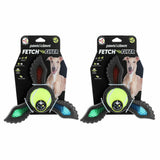 2x Dog Toy Fetch Flyer Foam Dart Tennis Ball Black
