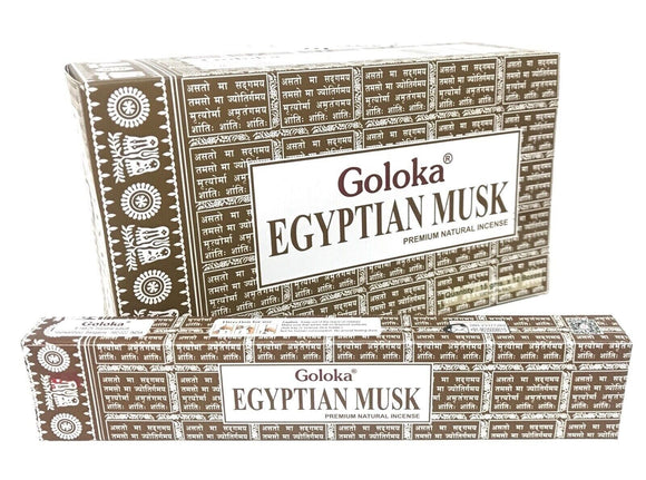 Goloka Egyptian Musk 144 Incense Stick Meditation Fragrance Yoga 12 x 15g pack