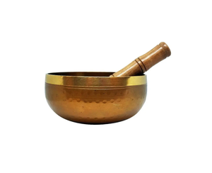 Singing Bowl Hammered Brass Tibetan Home Meditation Yoga Mindfulness 12.5cm