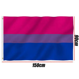 Bisexual Large Flag 150x90cm Bi Sexual Pride LGBT Lesbian Gay Rainbow Mardi Gras