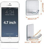 Heavy Duty Adhesive Towel Hooks Stick on Towel Holder Wall Hangers Water
