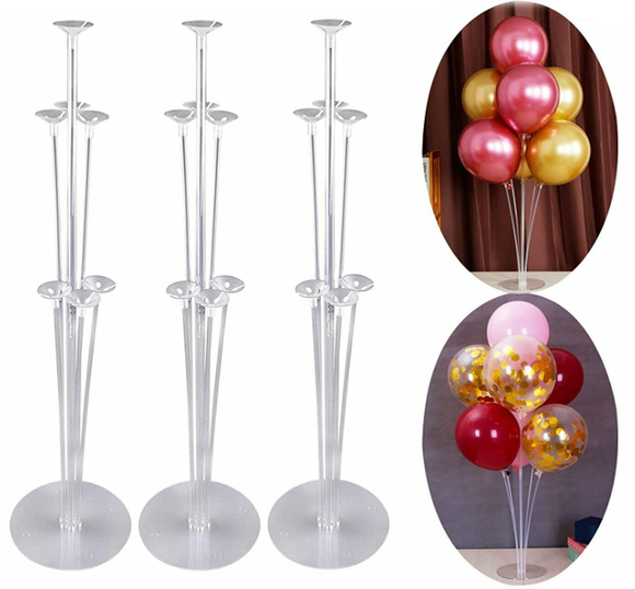 6x Balloon Column Stand Set Upright Base Holder Wedding Party Deco 70cm