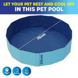 Dog Pool Folding Puppy Splash Bath Portable Paddling Summer Swim Outdoor 80L