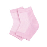 1pair Heel Socks Silicone Gel Cracked Foot Skin Care Protector SleevePain -Pink