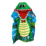 1x Summer Splash Kids Small Hooded Poncho Beach Towel - Crocodile
