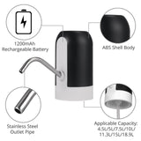 Electric Water Bottle Pump Dispenser Drinking USB Button Black Drinking USB