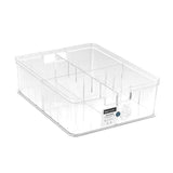 Box Sweden Crystal Storage Tray Organiser w/ Adjustable Dividers Clear 38x28cm