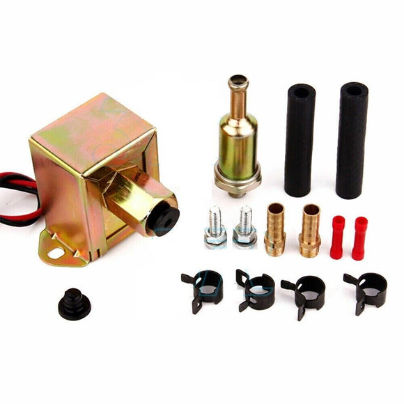 Electric Fuel Pump 12 volt Solid State 4 to 6psi 130 LPH Petrol Facet Universal
