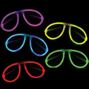 2x Multi Color Glow Sticks Glasses Light Shining Party Fun toy Glow In The Dark