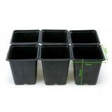 24 X Garden Planter Pot Seed Square Pots Plant Nursery Soft Plastic