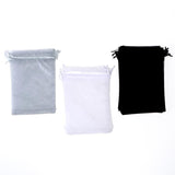 12x Organza Bags Multi-Purpose Pouch Gift Jewellery Wedding Bag- Silver 12x17 cm