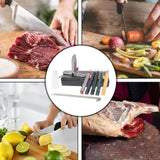 Professional Wide Kitchen Knife Sharpener Fix-angle Sharpening System 5 Stone