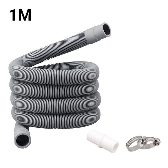 1M Washing Machine Dishwasher Drain Waste Hose Extension Pipe Sets Universal