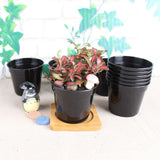 100x Plastic Plant Flower Pots Nursery Seedlings Growing Garden Black Plant Pots