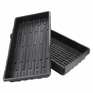 10pcs Garden Black Plastic Rectangle Plant Seedling Propagation Seeding Tray