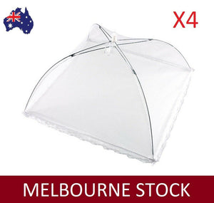 4pcs White Pop-Up Mesh Screen Food Cover 40cm