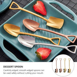 4 Pcs Shovel Shape Spoon Tea Coffee Sugar Cake Scoop Dessert Ice Cream Spoon