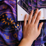 Zodiac Tarot Altar Scarf Fashion Cloth Decor Art Poster Tablecloth Cover Purple