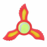 2x Dog Toy Fetch Flyer Foam Dart w/ Tennis Ball Durable Rubber Pet Puppy Toy RED