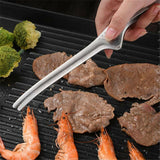 2PCS Japanese Style Stainless Steel Grill Tongs Kitchen Camping Barbecue Buffet