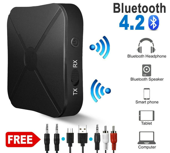 HIFI 2 in1 Wireless Bluetooth Audio Music Receiver Transmitter 3.5MM RCA Adapter