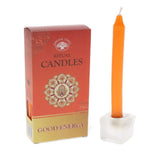 Pack of 10 Candle Good Energy Green Tree Candles Rituals Spells - Orange