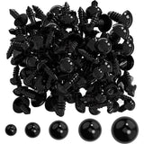 100x Teddy Plush Doll Black DIY Toy Crafts Kit 6-12mm Plastic Safety Eyes