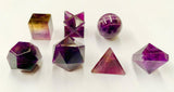 7 Pieces Amethyst Sacred Geometry Heiki Crystal Healing Spiritual Meditation