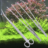 Aquarium Tool Kit Aquatic Plant Tweezers Scissors Spatula Tank Aquascaping Set