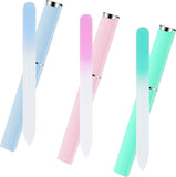 1x Professional Glass Nail File w Case Crystal Nail File Women Manicure Assorted