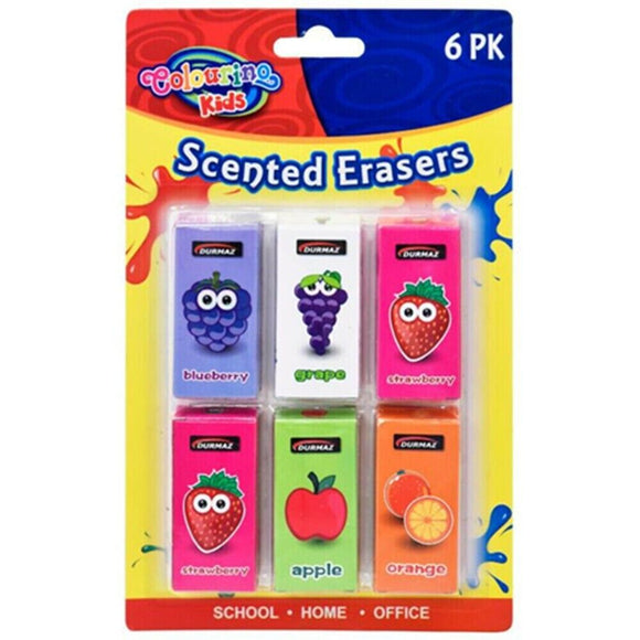 6x Scented Smelly Erasers Rubbers Girls Party Favors Novelties Toys School
