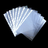100pcs A4 Clear Plastic Punched Pockets Folders Filing Sleeves Document Files