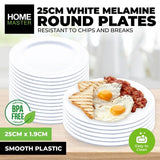 6pcs Melamine Plate Round Home Master Lightweight Chip Scratch Resistant 25cm