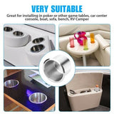 2pcs Stainless Steel Cup Drink Holder For Marine Car Truck Camper RV Boat