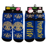 3X Socks Mandala Pentacle Hamsa Meditation Print Non Slip Warm Thick Socks