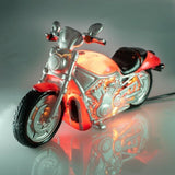 Motorcycle Bike Cruiser Memorabilia Moto Table Lamp Home Garage LED Light