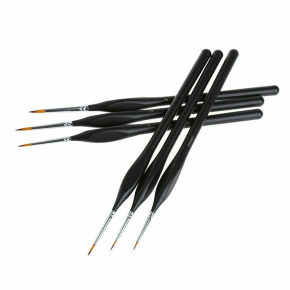 6x Extra Fine Tip Detail Paint Brushes Artist Miniatures Painting Model Maker