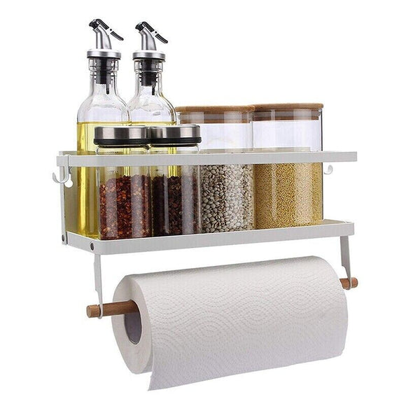 Fridge Magnetic Kitchen Organizer Rack Storage Shelf Towel Holder Hook S