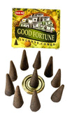 120x Hem Good Fortune Incense Cones Natural Fragrance Smoke Air Purifier