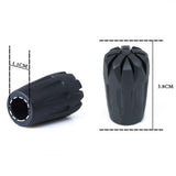 8x Black Spare Walking Stick Trekking Hiking Pole Rubber Ferrule Tips End Cap