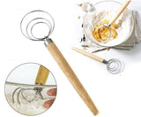 1x Baking Danish Dough Stainless Steel Wire Whisk Mixer Artisan Bread Mixing