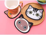 Cat Silicone Coaster Mug Rubber Mat For Glass Coffee Plate Home Beverage Desktop