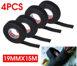 4pcs Adhesive Cloth Fabric Tape Cable Loom Wiring Harness For Car Auto 19mmx 15M