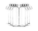 6x Large Glass Water Sports Bottle Ribbon Handle Juice Beverage Storage 500ml