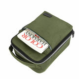 1x Insulated Lunch Snack Tote Bag Thermal Cooler Carry School - Olive