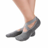 2 pairs Yoga Socks Non Slip Pilates Massage Ballet Socks w/ Grip Exercise Cotton